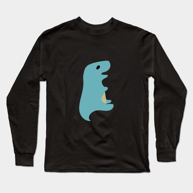 Dinosaur cartoon funny character and cute design for you Long Sleeve T-Shirt by Tjstudio